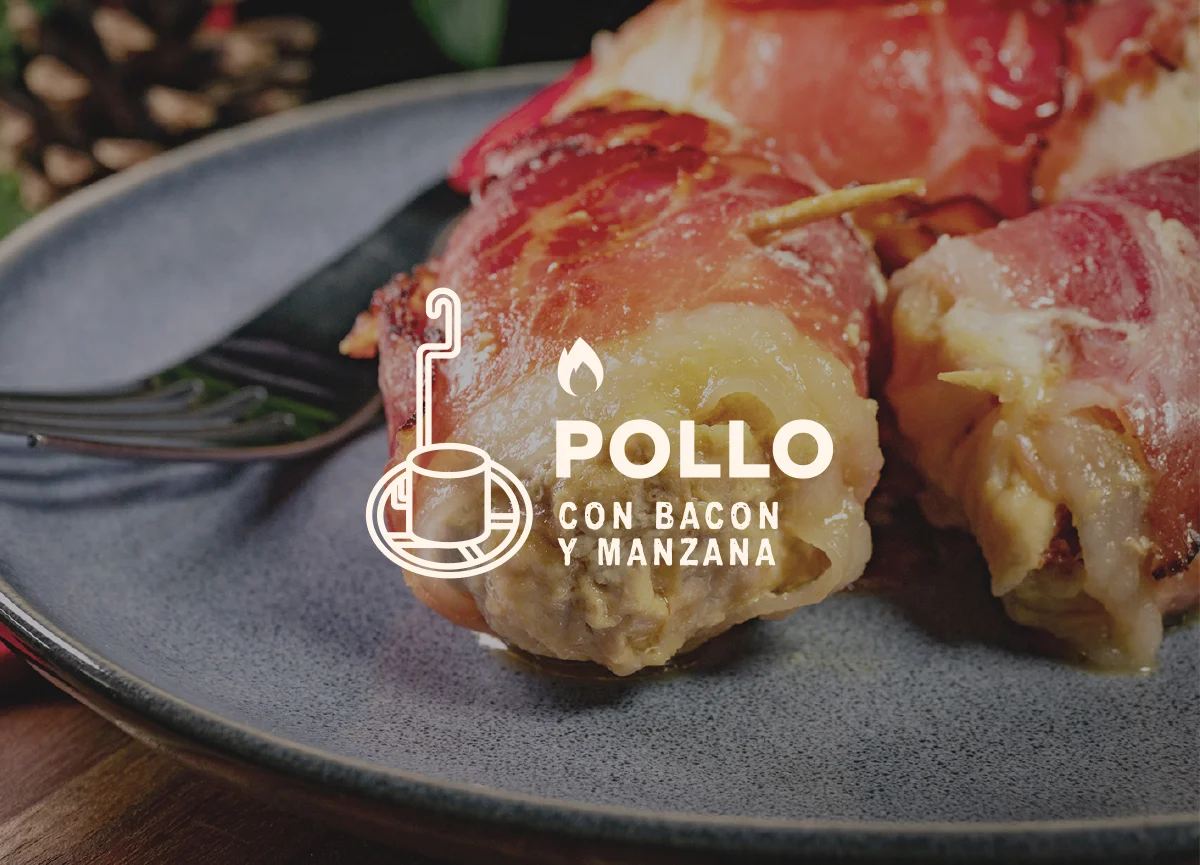 receta de pollo con manzana y tocineta bacon